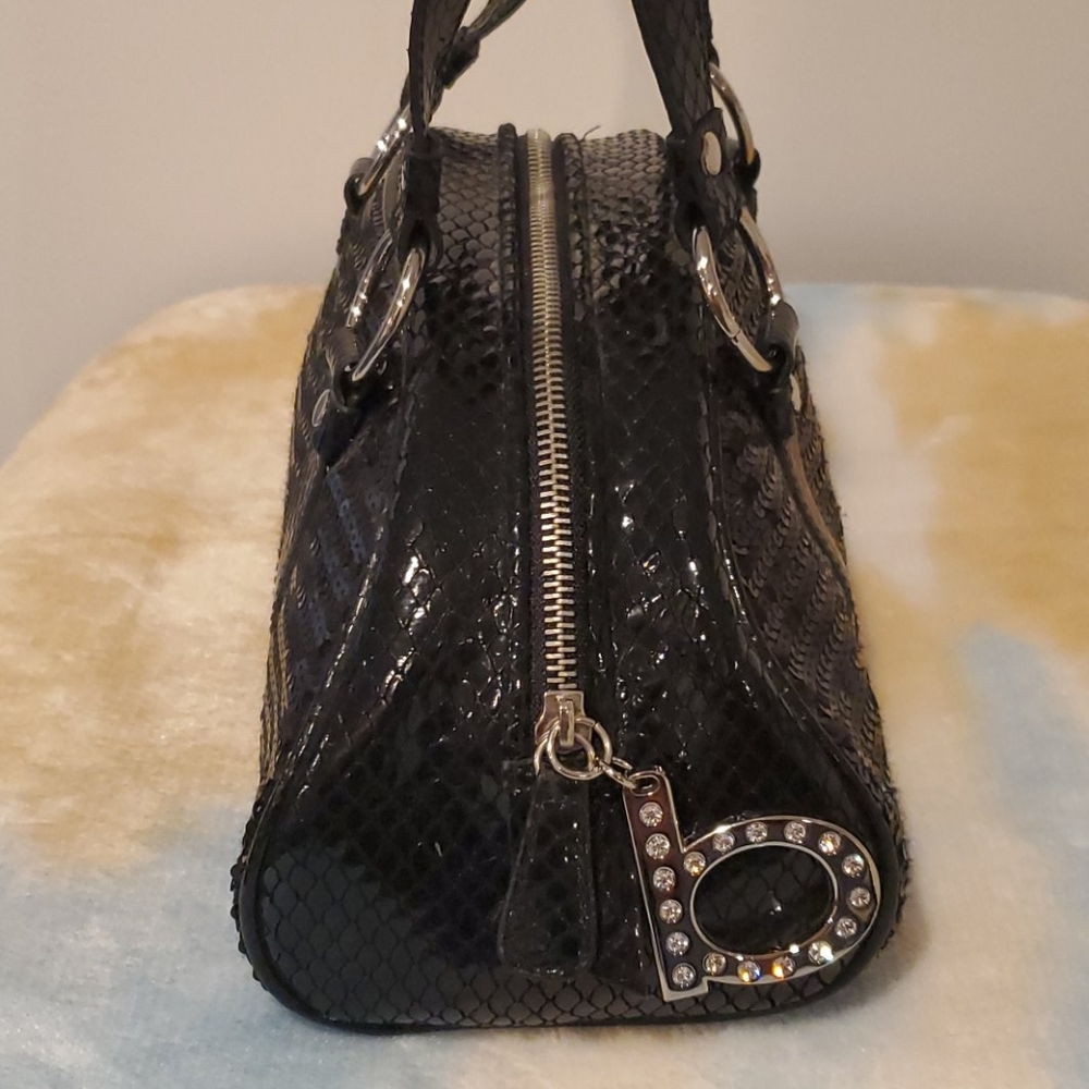 💥VINTAGE BEBE Black Sequin Bag! - Picture 2 of 5